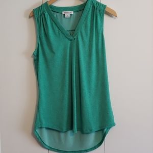 Liz Claiborne green sleeveless blouse